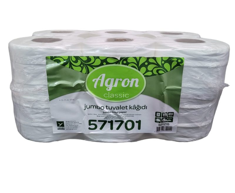 AGRON ქვევიდან ჩამოსახევი ტუალეტის ქაღალდი 90 მ 4 კგ